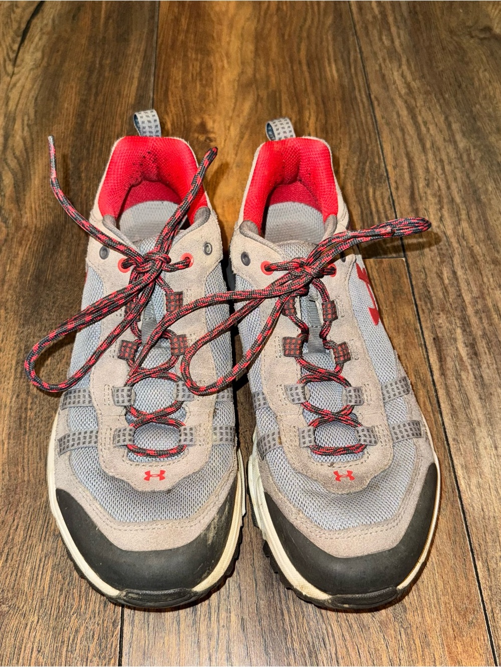 Under Armour Women's Gray and Red Athletic Sneakers